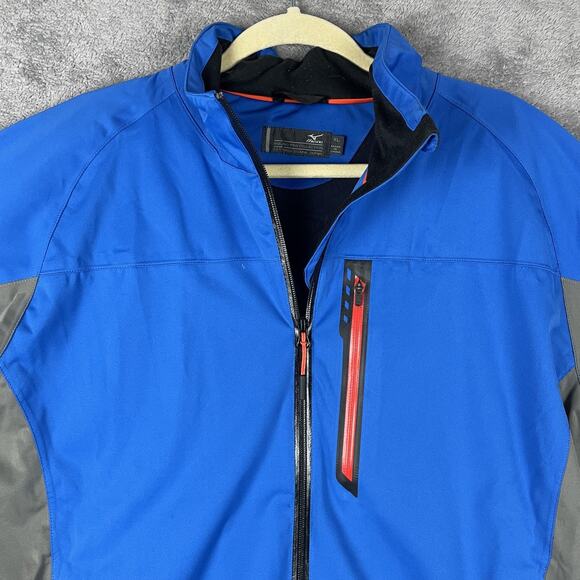 Mizuno Pro Jacket Mens XL Blue Softshell Impermalite Water Resistant 52GE5003 - Picture 2 of 16